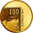 Slovenia 100 Euro 200th Birth anniversary inventor Janez Puhar 2014 Proof KM# 120 100 EURO SLOVENIJA 2014 coin obverse