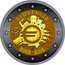 Slovenia 2 Euro 10 Years of Euro Banknotes and Coins 2012 Proof KM# 107 SLOVENIJA A.H. € 2002 2012 coin obverse