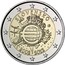 Slovakia 2 Euro 10 Years of Euro Banknotes and Coins 2012 KM# 120 SLOVENSKO A.H. € 2002 2012 coin obverse