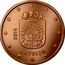 Latvia 2 Euro Cent Lesser Coat of Arms 2014 KM# 151 YEAR LATVIJA coin obverse