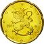 Finland 20 Euro Cent Rampant Lion 2011 FI KM# 127 2010 FI coin obverse