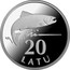 Latvia 20 Latu Silver Salmon 2013 Proof KM# 138 20 LATU coin reverse