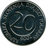 Slovenia 20 Tolarjev 2006 KM# 51 Standart Coinage REPUBLIKA SLOVENIJA DVAJSET TOLARJEV 20 YEAR coin obverse