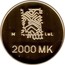 Finland 2000 Markkaa 50 Years of Peace 1995 M-L-L Proof KM# 79 M L*L 2000 MK coin reverse