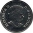 Canada 25 Cents Happy Birthday 2010 KM# 989 ELIZABETH II D∙G∙REGINA coin obverse