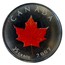 Canada 25 Cents Maple leaf (Red) 2007 Maple leaf Prooflike KM# 640 CANADA 25 CENTS 2007 coin reverse