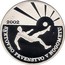 Slovenia 2500 Tolarjev FIFA World Cup 2002 2002 Proof KM# 46 2002 SVETOVNO PRVENSTVO V NOGOMETU coin reverse