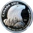 Canada 3 Dollars Bald Eagle 2015 Proof CANADA 2015 DCW 9999 FINE SILVER 1/4 OZ ARGENT PUR 9999 coin reverse