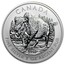 Canada 5 Dollars Wood Bison 2013 KM# 1434 CANADA ED 9999 FINE SILVER 1 OZ ARGENT PUR coin reverse