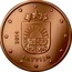 Latvia 5 Euro Cent Lesser Coat of Arms 2014 KM# 152 YEAR LATVIJA coin obverse