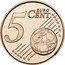 Finland 5 Euro Cent The Heraldic Lion of the Coat of Arms of Finland 2017 M KM# 100 5 EURO CENT LL coin reverse