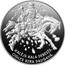 Latvia 5 Euro Smith forges in the sky 2017 Proof KM# 187 KALĒJS KALA DEBESĪS, OGLES BIRA DAUGAVĀ. coin obverse