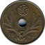 Finland 5 Pennia Hole center 1943 KM# 64.1 DATE coin obverse