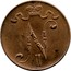 Finland 5 Pennia Nikolai II 1915 KM# 15 N II coin obverse