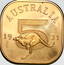 Australia 5 S Kangaroo 1921 Matte Proof AUSTRALIA 19 21 5 coin reverse
