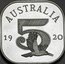 Australia 5 S Kookaburra 1920 Proof X# 1 AUSTRALIA 19 20 5 coin reverse