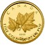 Canada 50 Cents Red Maple 2009 Proof KM# 888 CANADA 9999 FINE GOLD 1 OZ OR PUR coin reverse