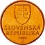 Slovakia 50 Halierov Magnetic 2004 Proof KM# 35 SLOVENSKÁ REPUBLIKA 1996 coin obverse