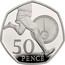 UK 50 Pence (Roger Bannister - 50th Anniversary of the four minute mile) KM# 1047 50 PENCE coin reverse