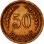 Finland 50 Pennia 1942 S KM# 26a Decimal Coinage 50 PENNIÄ coin reverse