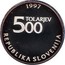 Slovenia 500 Tolarjev Sigmund Zois 1997 Proof KM# 39 1997 TOLARJEV 500 REPUBLIKA SLOVENIJA coin obverse