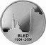 Slovenia 5000 Tolarjev 1000th Anniversary of Town of Bled mention 2004 Proof KM# 60 BLED 1004 - 2004 coin reverse
