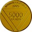 Slovenia 5000 Tolarjev Aljaz Tower 1995 Proof KM# 28 REPUBLIKA SLOVENIJA 1995 5000 TOLARJEV coin obverse