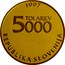 Slovenia 5000 Tolarjev Sigmund Zois 1997 Proof KM# 40 1997 TOLARJEV 5000 REPUBLIKA SLOVENIJA coin obverse
