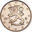 Finland Euro Cent The Heraldic Lion of the Coat of Arms of Finland 2017 FI KM# 98 2008 coin obverse