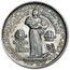 USA Half Dollar Roanoke Island - N.C. 1937 KM# 186 ∙ THE ∙ COLONIZATION ∙ OF ∙ ROANOKE ∙ ISLAND ∙ NORTH ∙ CAROLINA ∙ 1587-1937 IN GOD WE TRUST ∙ THE ∙ BIRTH ∙ OF ∙ VIRGINIA DARE coin reverse