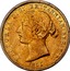 Australia Half Sovereign Victoria Queen. Pattern 1855 KM# Pn3 VICTORIA D: G: BRITANNIAR: REG: F: D: 1855 coin obverse