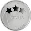 Latvia Lats Basketball 2008 Proof KM# 95 LATVIJA 1 LATS 2008 coin obverse