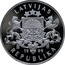 Latvia Lats European Mink 1999 Proof KM# 45 LATVIJAS 1999 REPUBLIKA coin obverse
