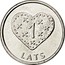 Latvia Lats Gingerbread Heart 2011 KM# 127 1 LATS coin reverse