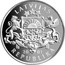 Latvia Lats Ice Hockey 2001 Proof KM# 50 LATVIJAS 2001 REPUBLIKA coin obverse