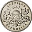 Latvia Lats Pretzel 2005 KM# 66 LATVIJAS 20 05 REPUBLIKA coin obverse