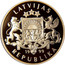 Latvia Lats Track Cycling 1999 Proof KM# 44 LATVIJAS 1999 REPUBLIKA coin obverse