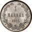 Finland Markka 1 Markkaa 1915 S KM# 3.2 1 MARKKA 1915 coin reverse