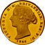 Australia One Sovereign Victoria Queen. Pattern 1856 KM# Pn6 VICTORIA D: G: BRITANNIAR: REG: F: D: 1856 coin obverse