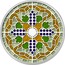 Canada 20 Dollars Stained glass window pattern in color 2013 Proof KM# 1548 coin reverse