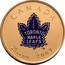Canada 25 Cents Toronto Maple Leafs 2007 Maple leaf Prooflike KM# 713 CANADA TORONTO MAPLE LEAFS 25 CENTS 2007 coin reverse
