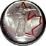Canada 25 Cents Vancouver 2010 - Biathlon red enamel 2010 KM# 956a 25 CENTS VANCOUVER 2010 coin reverse