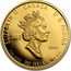 Canada 350 Dollars Alberta Wild Rose 2002 Proof KM# 502 ELIZABETH II CANADA D∙ G∙ REGINA 2002 .99999 FINE GOLD 350 DOLLARS OR PUR coin obverse