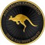 Australia 1 Dollar Australian Kangaroo (Black-Gold Edition) 2016 AUSTRALIAN KANGAROO 2016 1 OZ 9999 SILVER coin reverse