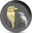 Australia 1 Dollar Australian Kookaburra (Gold-n-Black) 2017 AUSTRALIAN KOOKABURRA 2017 1OZ 999 SILVER P coin reverse