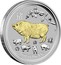 Australia 1 Dollar Year of the Pig (2019 Gilded) 2019 P YEAR OF THE PIG P coin reverse