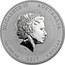 Australia 1 Dollar Year of the Rooster 2017 P MS-BU ELIZABETH II AUSTRALIA 1OZ 9999 AG 2017 1 DOLLAR IRB coin obverse