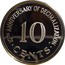 Malta 10 Cents 10th Anniversary of Decimalization 1982 FM (P) Proof KM# 60 10TH ANNIVERSARY OF DECIMALIZATION 10 CENTS coin reverse
