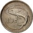 Malta 10 Cents 1986 Proof KM# 76 Reform Coinage 10C coin reverse
