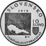 Slovakia 10 Euro 100th Anniversary of the Death of Milan Rastislav Stefanik 2019 SLOVENSKO 2019 10 EURO VERIŤ MILOVAŤ PRACOVAŤ coin obverse